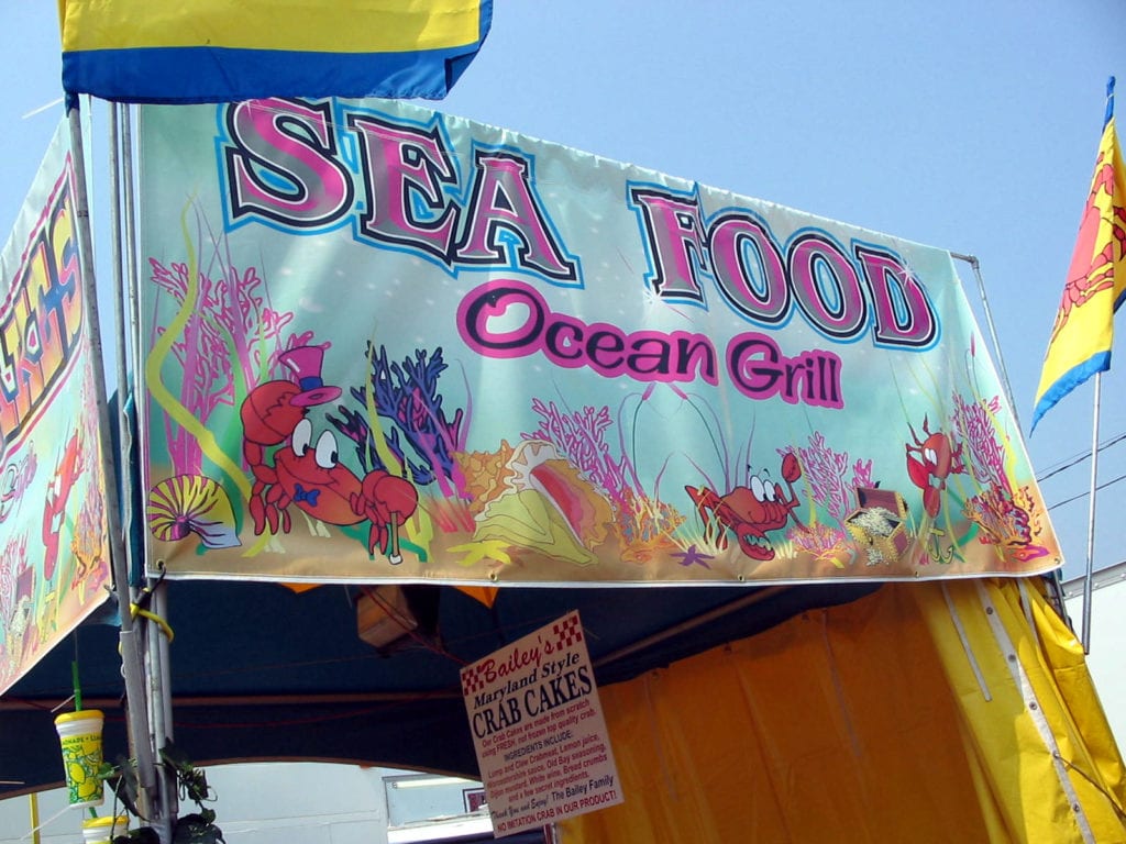 Sea Food Banner Stand