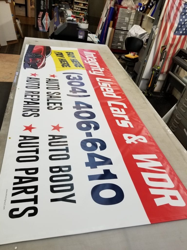 TABLE EVENT BANNERS FLAGS SIGNS LOGOS PERSONALIZED PRINTING IN HOUSE ARTISTIC SIGNS FAIRFIELD NJ